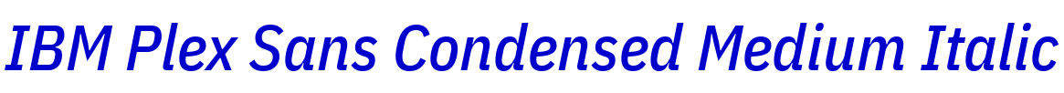 IBM Plex Sans Condensed Medium Italic police de caractère